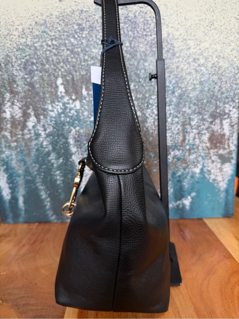 Dooney‎ & Bourke Classic Sorrento Logo Lock Sac Black Leather Hobo NWT - Picture 6 of 15